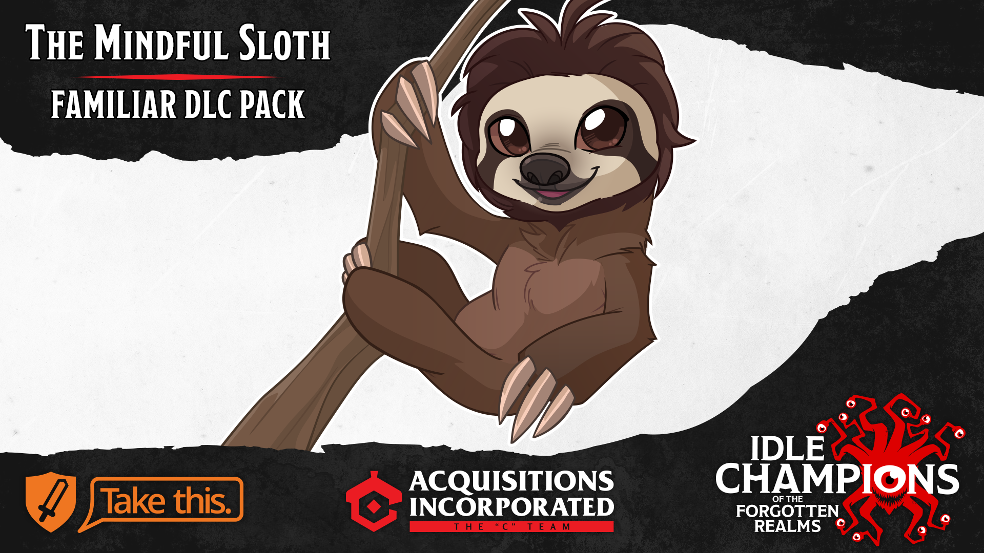 Dungeons & Dragons Mindful Sloth Familiar Take This