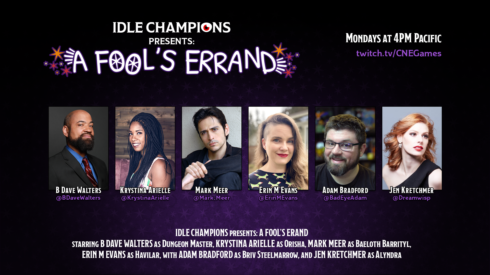 Idle Champions Presents: The Unfair Seas B Dave Walters Erin M Evans Krystina Arielle Mark Meer Adam Bradford Jen Kretchmer