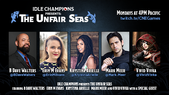 Idle Champions Presents: The Unfair Seas B Dave Walters Erin M Evans Krystina Arielle Mark Meer Vivid Vivka