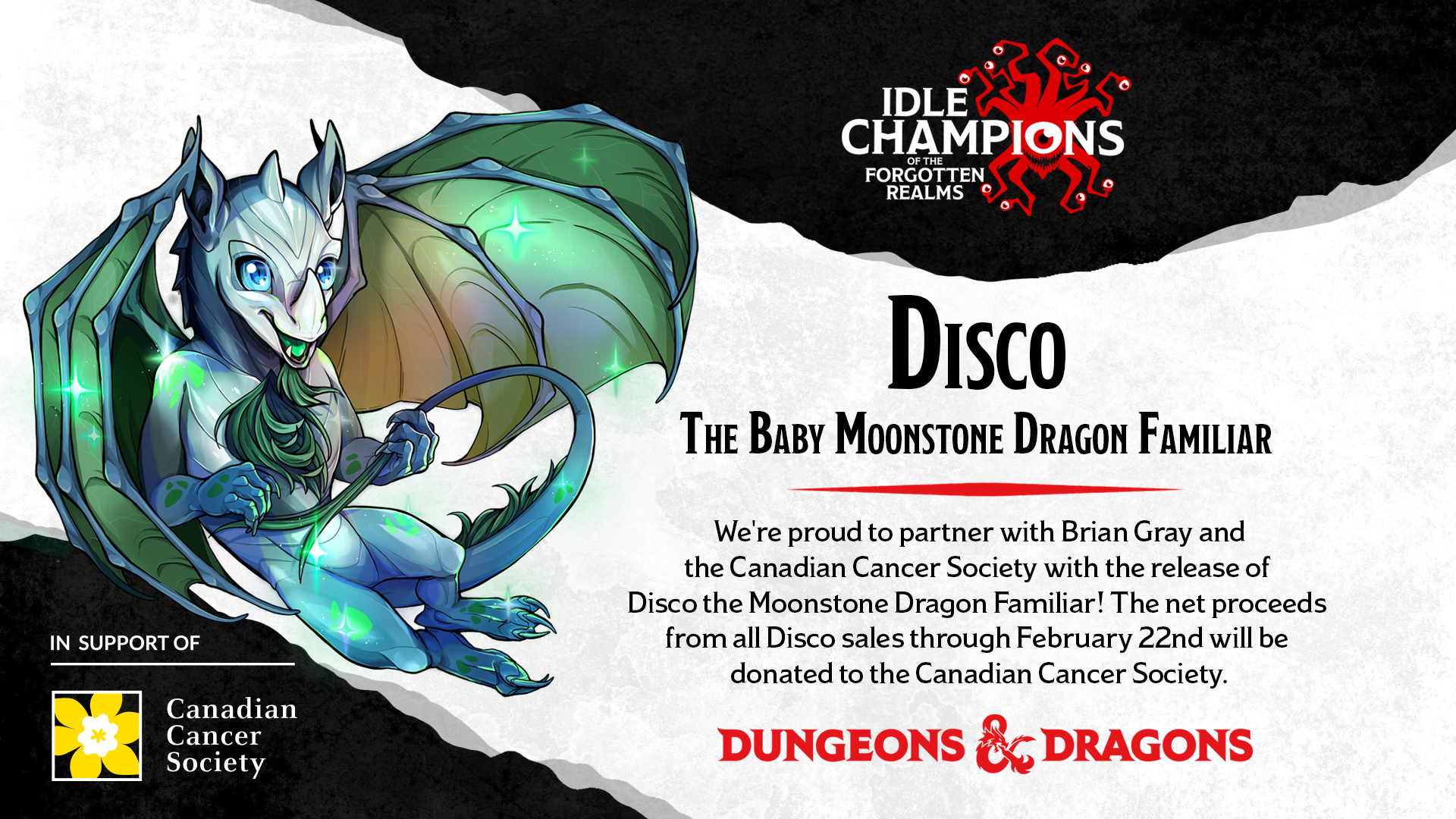 Dungeons & Dragons Disco the Moonstone Dragon